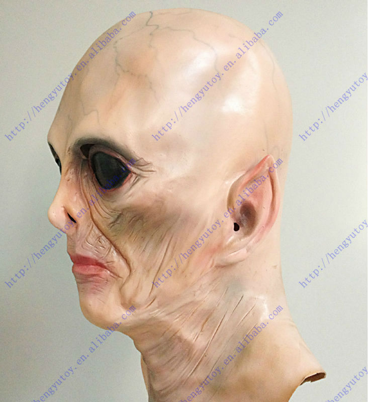 Topeng Alien Mewah Kostum Tope - Latex Alien Mask Realistic ulasan dan harga