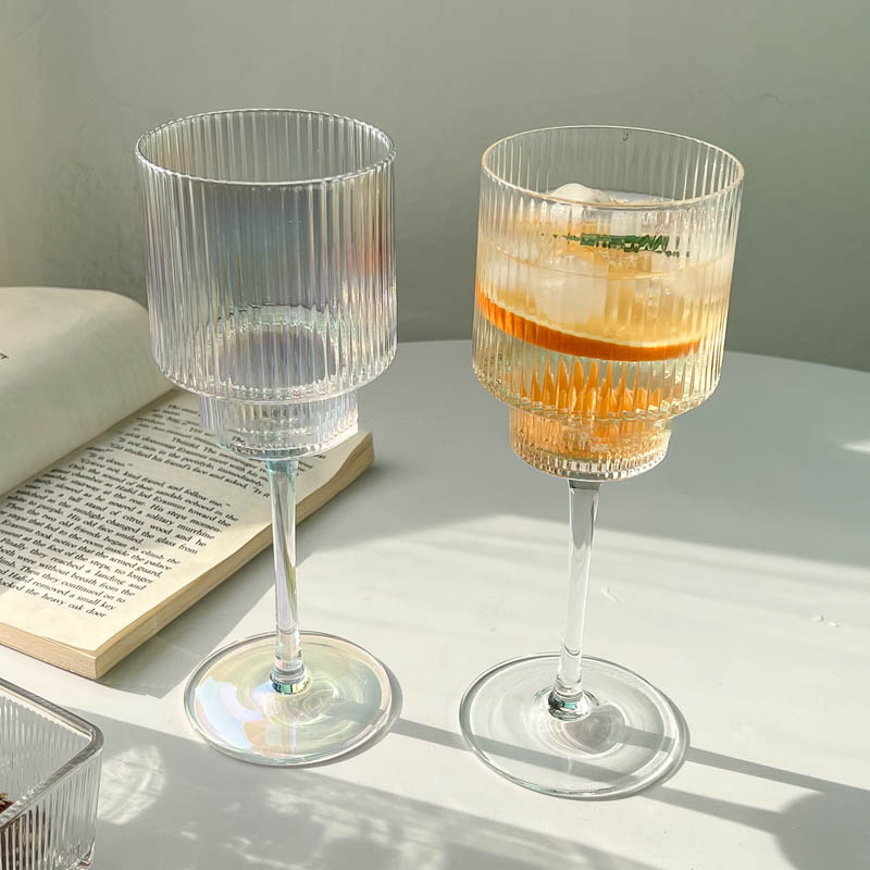 350Ml Warna Nordic Garis Piala - Glow In The Dark Party Glasses ulasan dan harga