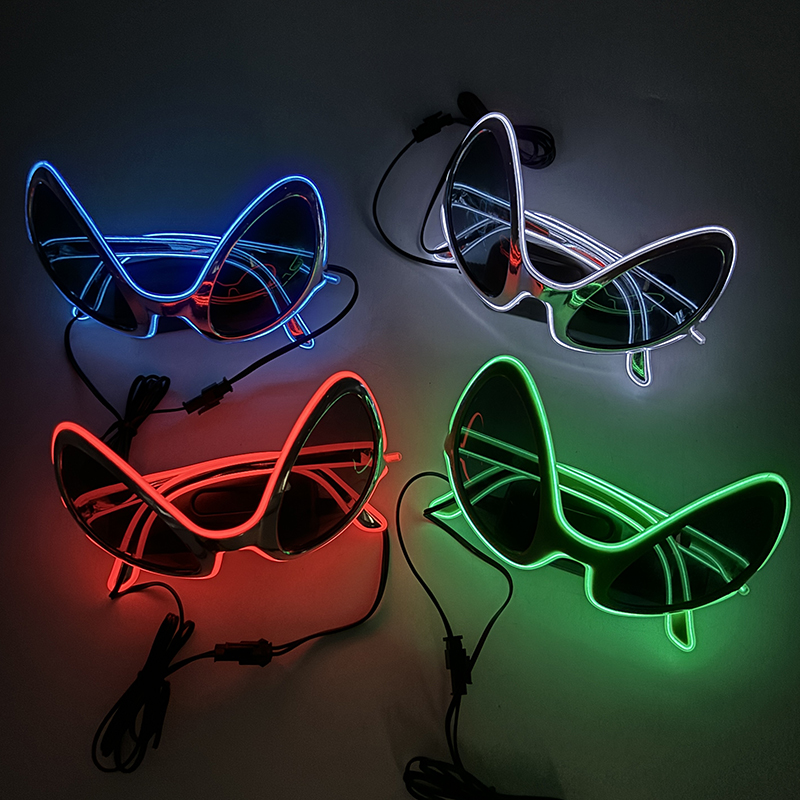 Kacamata Alien LED Menyala Ker - Glow In The Dark Party Glasses ulasan dan harga