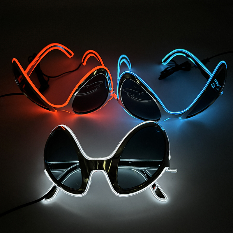 Kacamata Alien LED Menyala Ker - Glow In The Dark Party Glasses ulasan dan harga