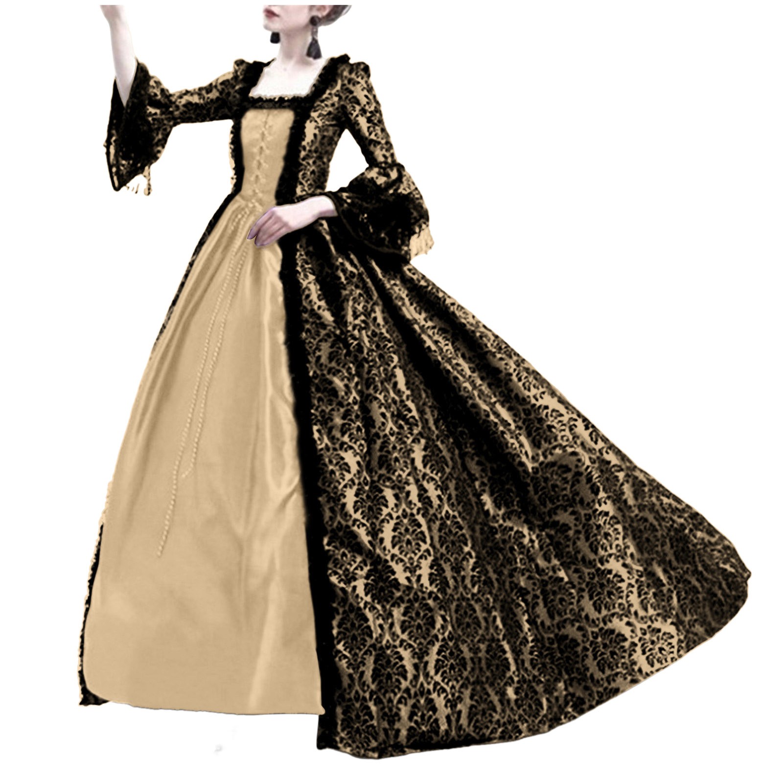 Kostum Halloween Cosplay Palac - Medieval Renaissance Dress Women ulasan dan harga